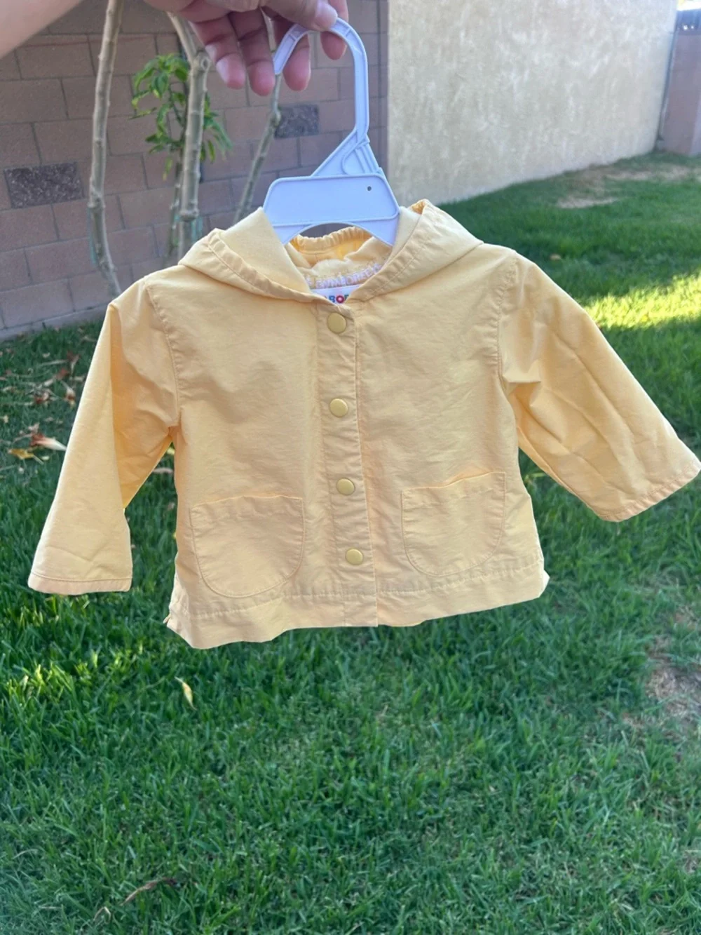 Vintage Gymboree Sunny Yellow Hooded Snap Jacket